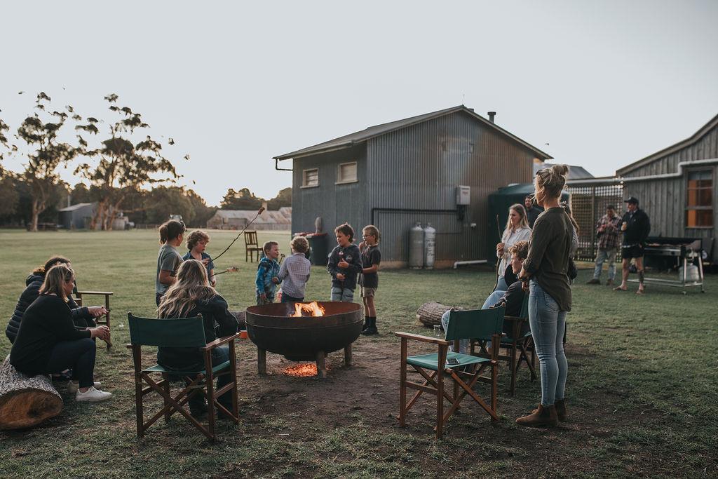 The fire pit at Barooma Homestead